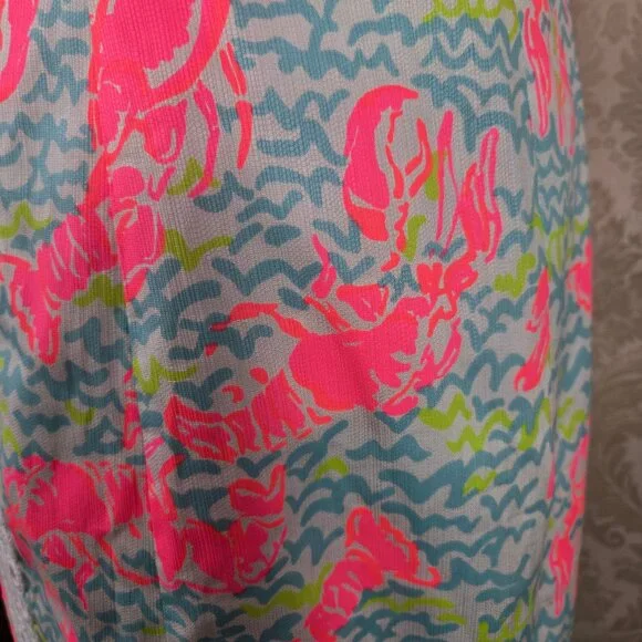 Lilly Pulitzer Size 8 Pearl Shift Dress in Resort White Pop Up Lobstah Roll NWT - Picture 8 of 14